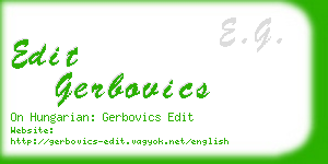 edit gerbovics business card